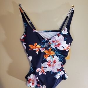 Kona Sol Black Floral Bikini
